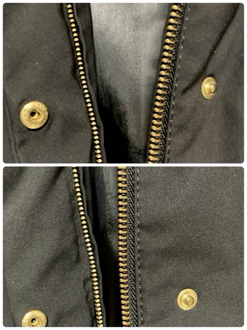 MACKINTOSH マッキントッシュ ノーカラーダウンコート 黒38 切り替え