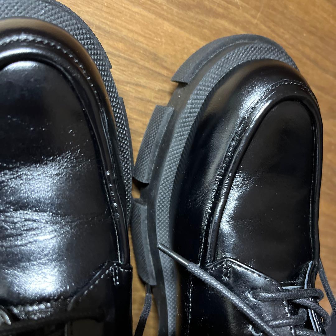MANA ブラック 厚底レースアップシューズ　35サイズ