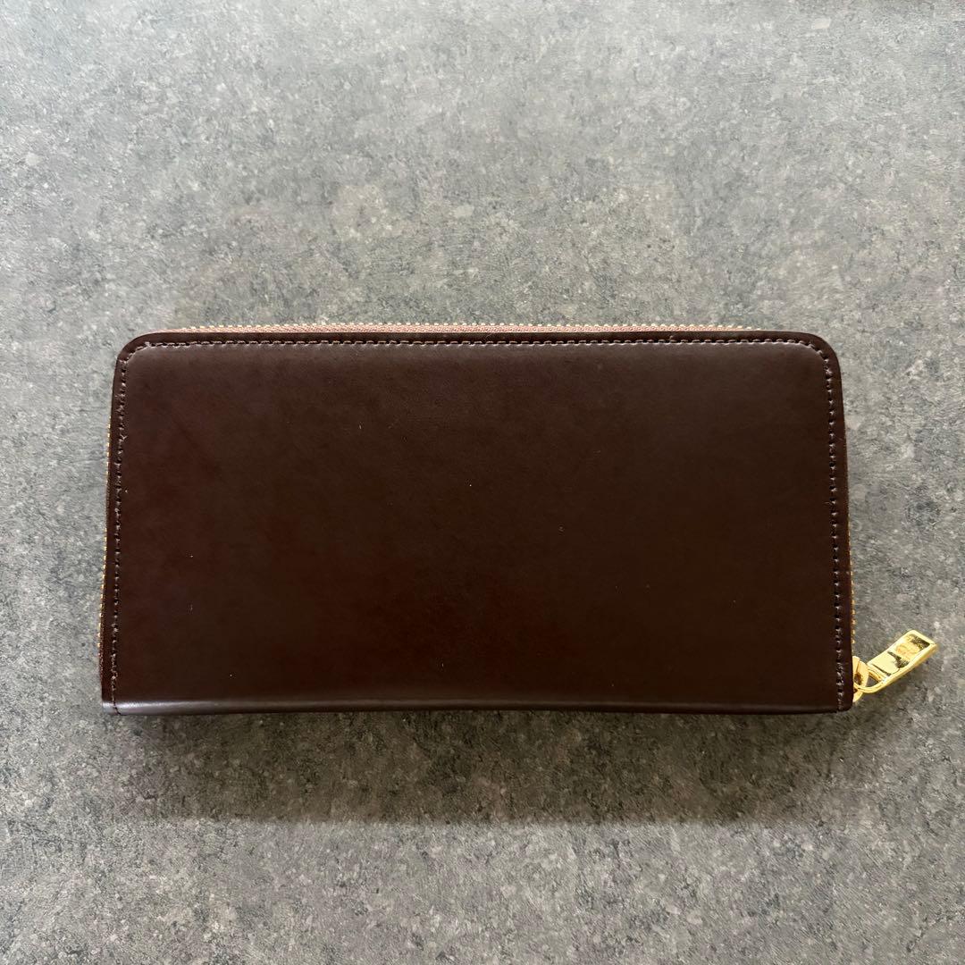 Mark Boots×BRIT HOUSE コードバン ラウンドジップ長財布 茶