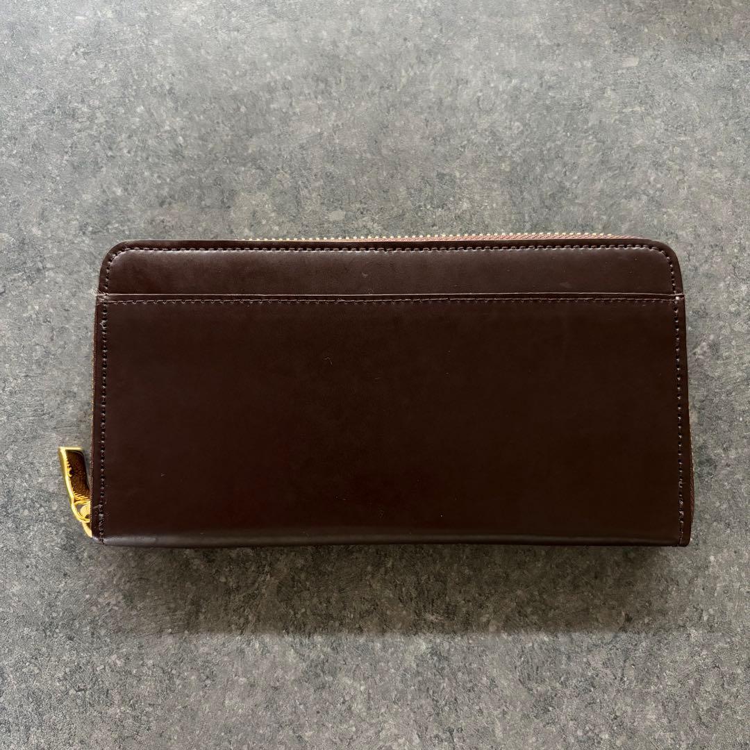Mark Boots×BRIT HOUSE コードバン ラウンドジップ長財布 茶