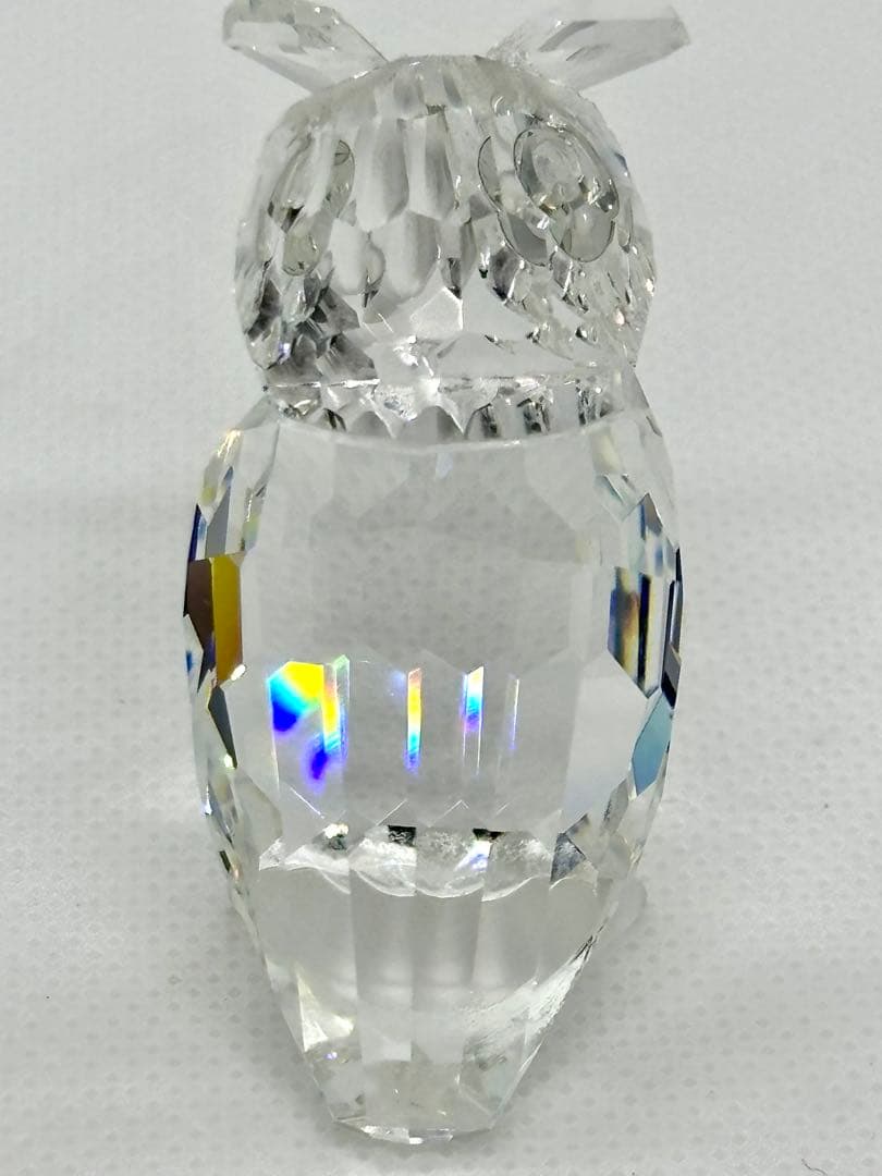 #スワロフスキー クリスタル フクロウ 2体セットP-5