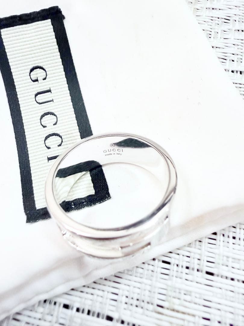 グッチ　指輪　リング　21 ブランデッドG ロゴ 925 研磨洗浄済　20号