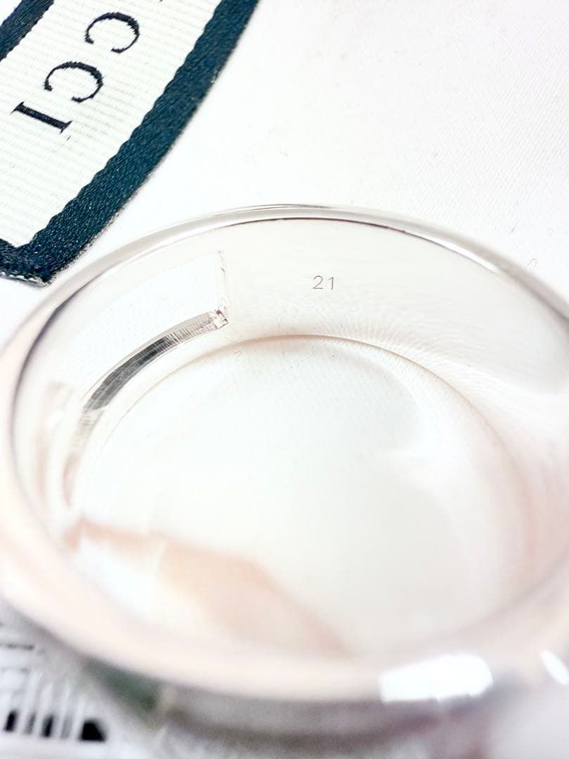 グッチ　指輪　リング　21 ブランデッドG ロゴ 925 研磨洗浄済　20号