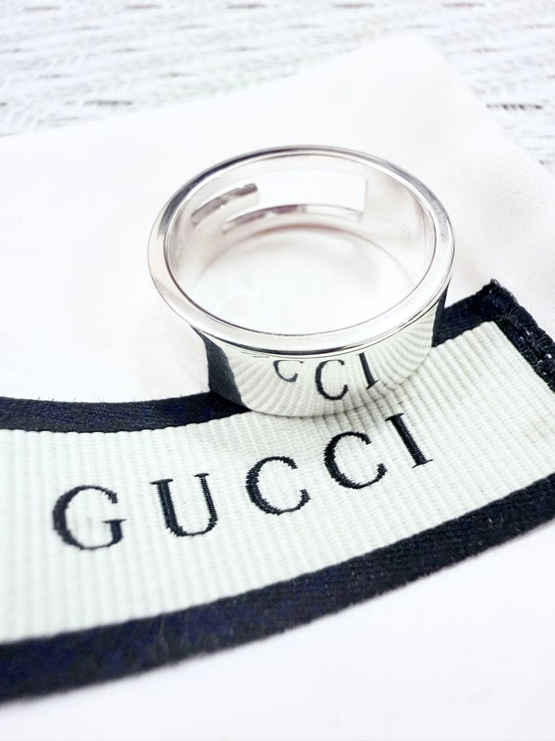 グッチ　指輪　リング　21 ブランデッドG ロゴ 925 研磨洗浄済　20号