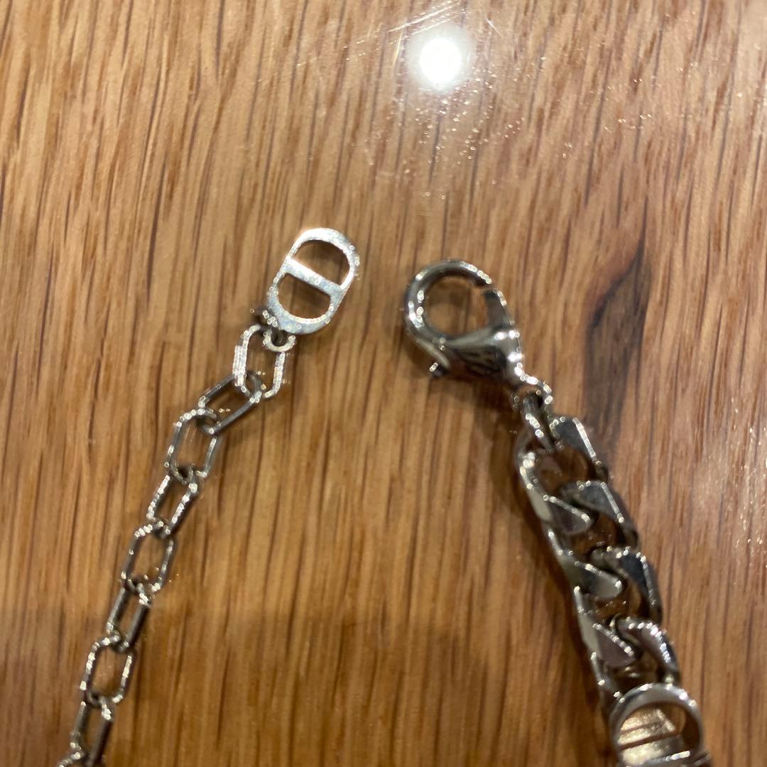 Christian Dior ネックレス　CDアイコンicon　チェーンシルバー
