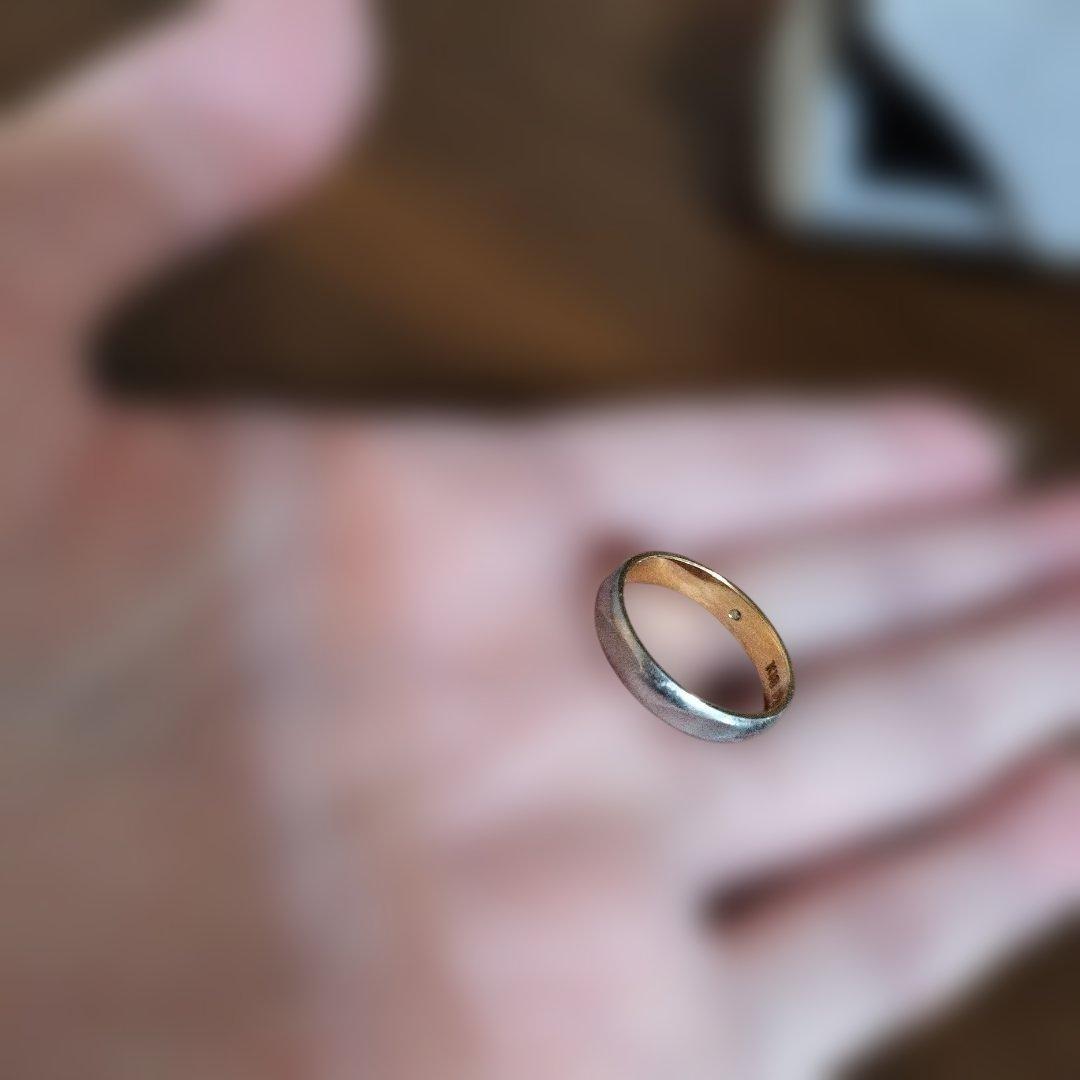 K18 pt900 0.01 4号　指輪