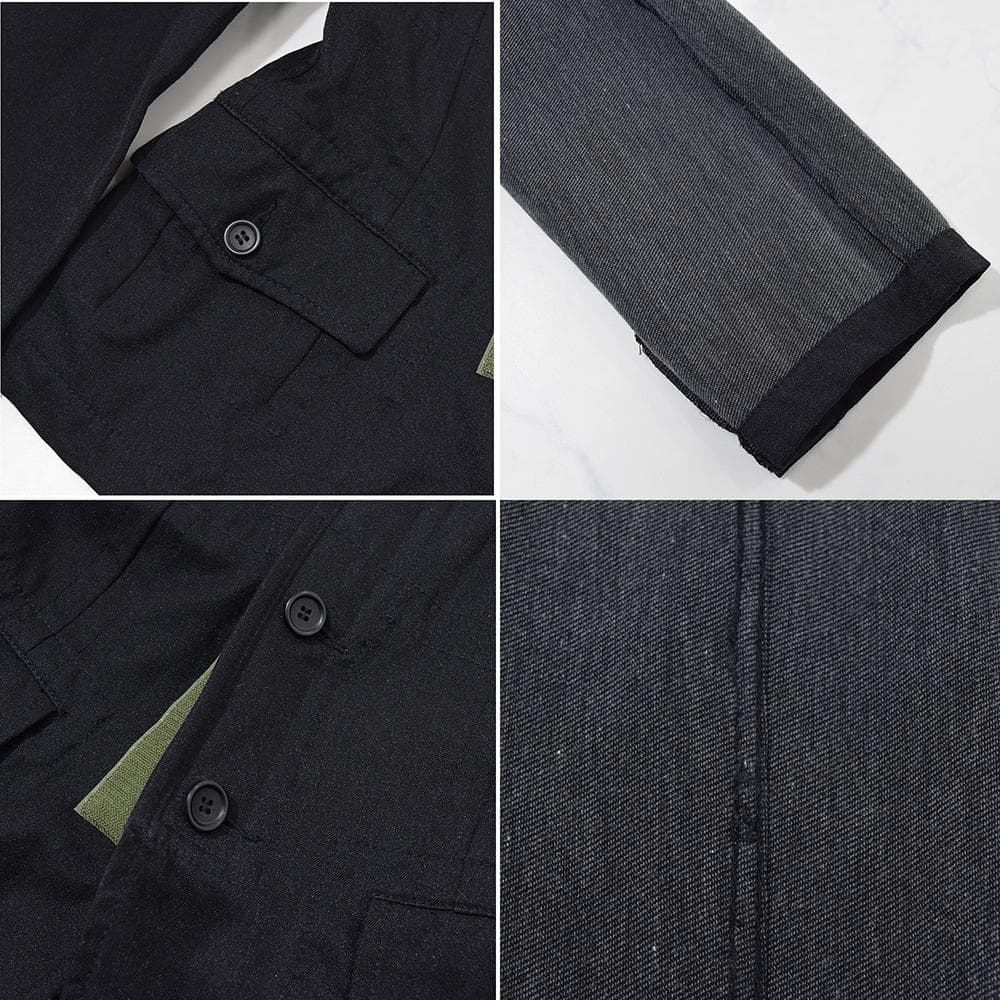 archive ブラックコムデギャルソン ポリ縮絨 ベルクロ ジャケット M 黒