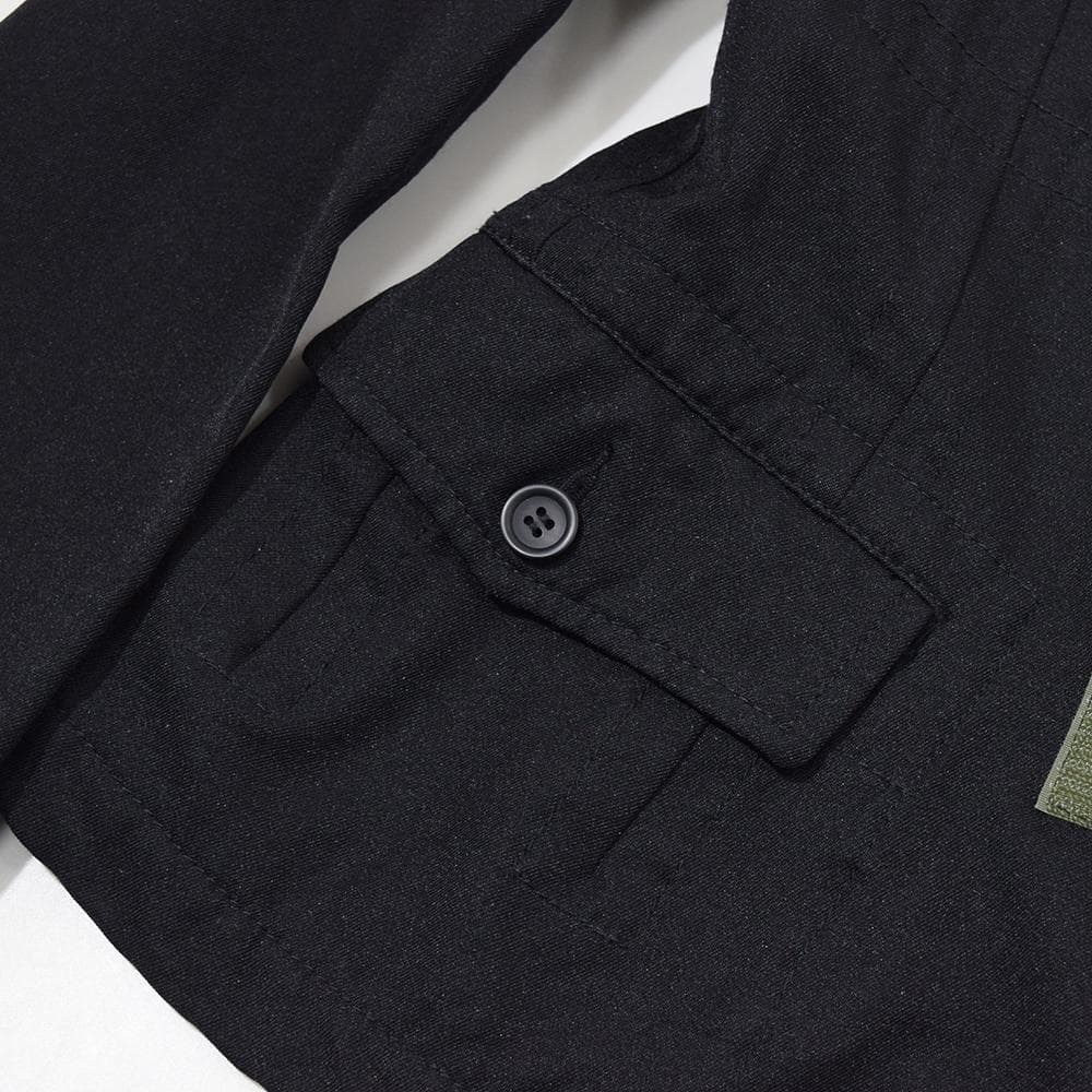 archive ブラックコムデギャルソン ポリ縮絨 ベルクロ ジャケット M 黒