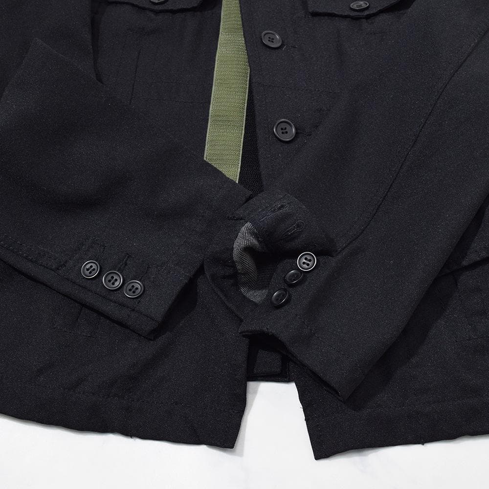 archive ブラックコムデギャルソン ポリ縮絨 ベルクロ ジャケット M 黒