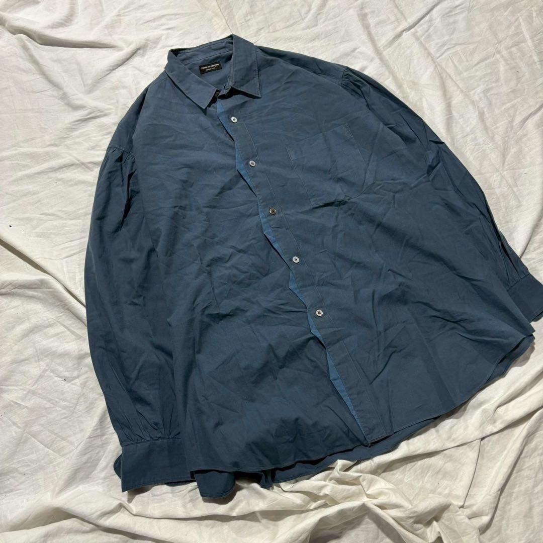 COMME des GARÇONS コットンシャツ ネイビー 長袖