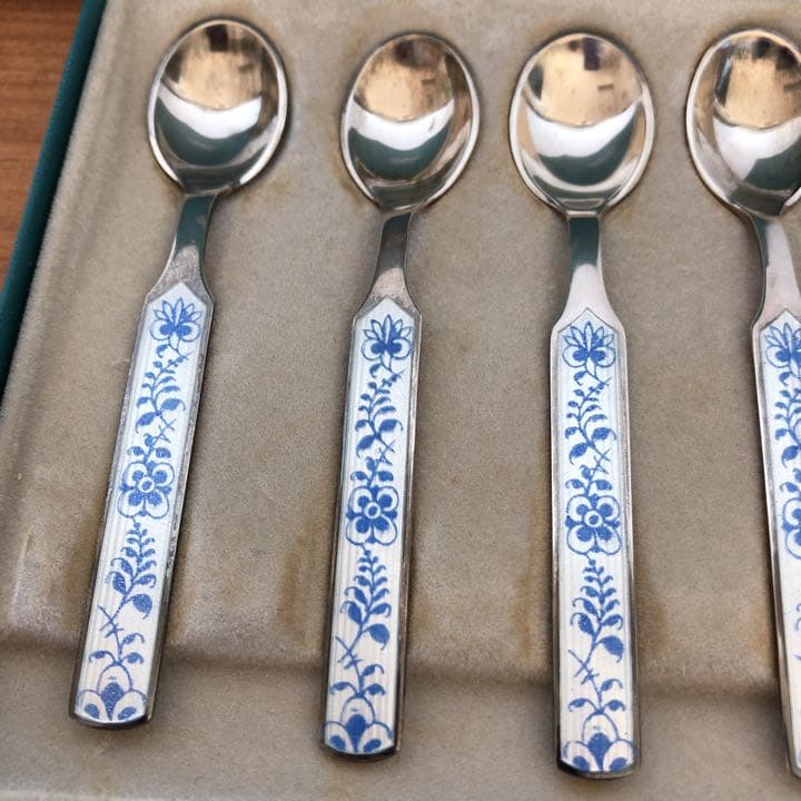 ビンテージ　アントン ミケルセン 純銀製 ティースプーン6客　ジョージジェンセン