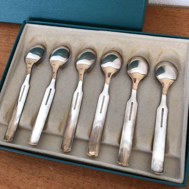 ビンテージ　アントン ミケルセン 純銀製 ティースプーン6客　ジョージジェンセン