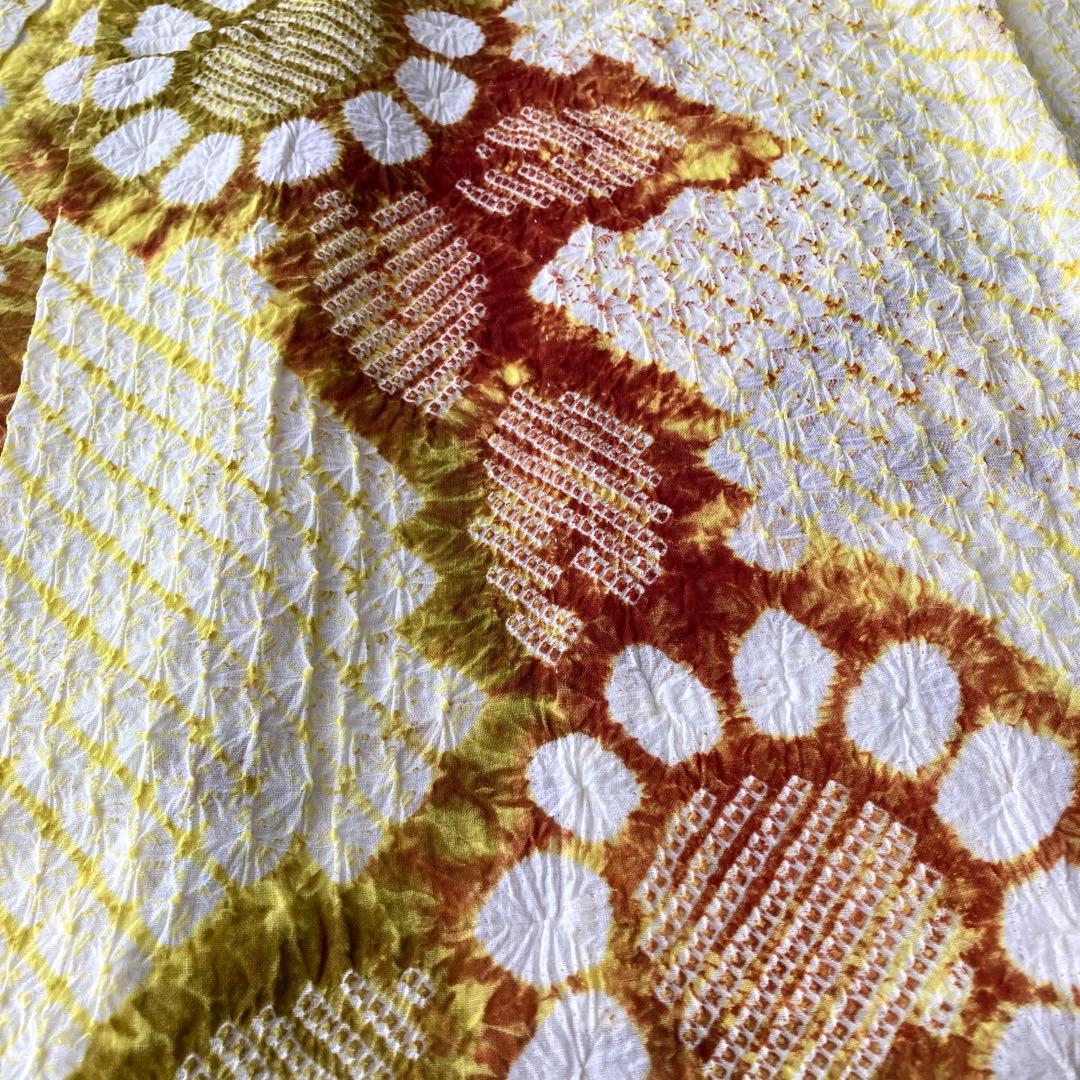 未使用品　有松絞り　絞り染め　絞り浴衣　NO33