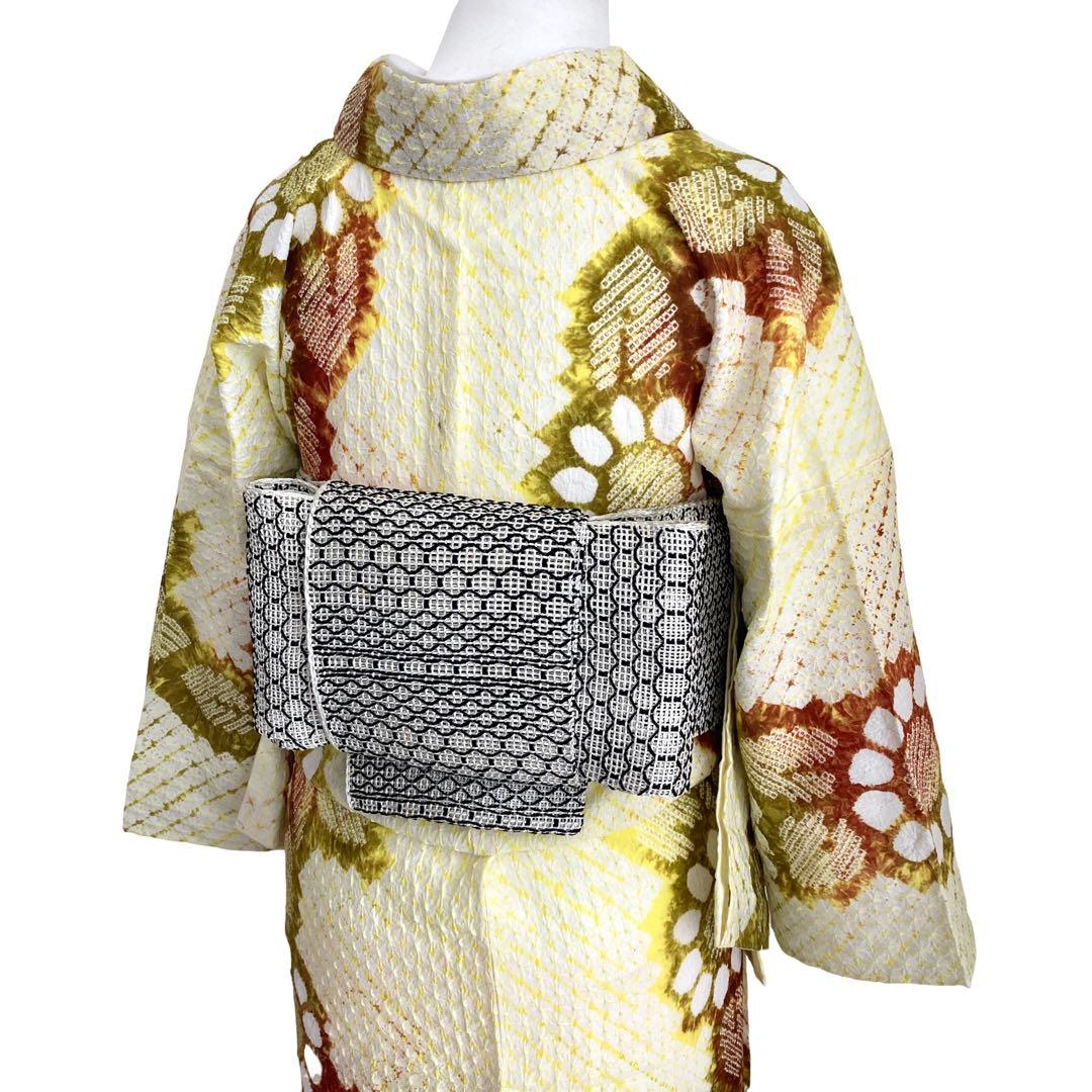 未使用品　有松絞り　絞り染め　絞り浴衣　NO33