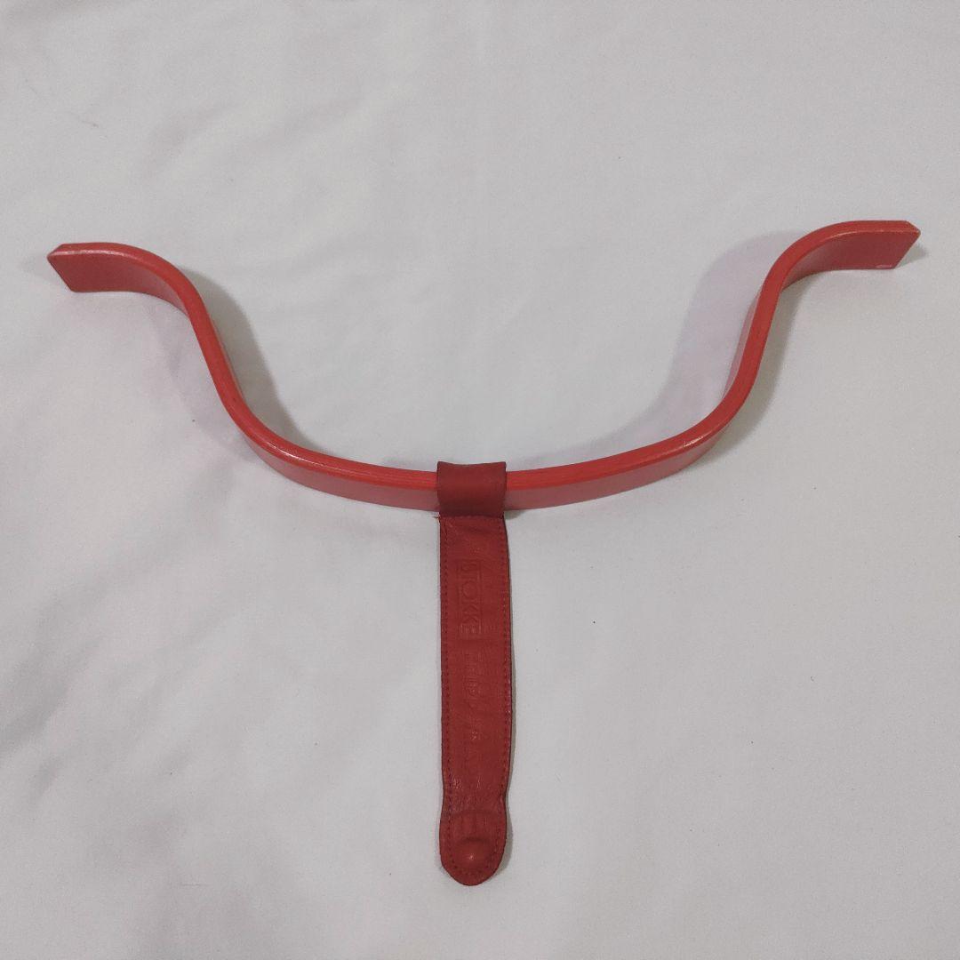stokke トリップトラップ　木製ガード 革股ベルト　ベビーセット　レッド