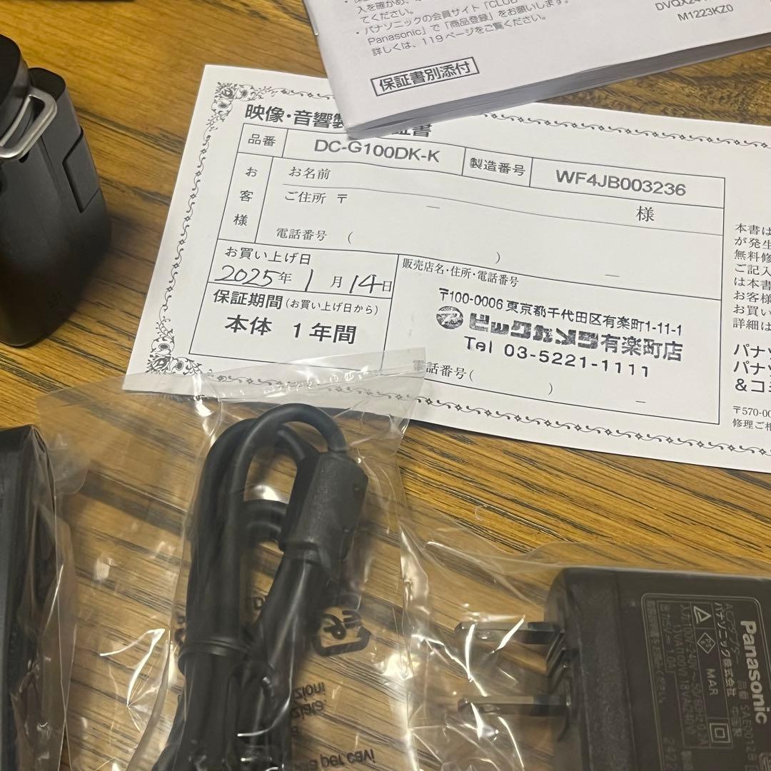 Panasonic LUMIX DC-G100D ミラーレスカメラ　【美品】