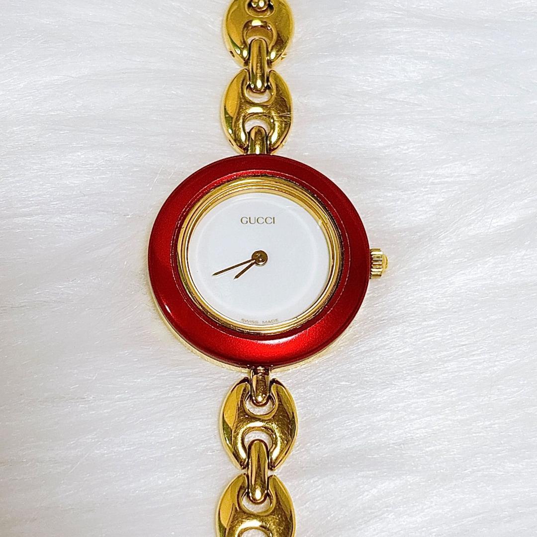 グッチ　電池交換済　11/12.2 チェンジベゼルウォッチ　6色チェーンウォッチ