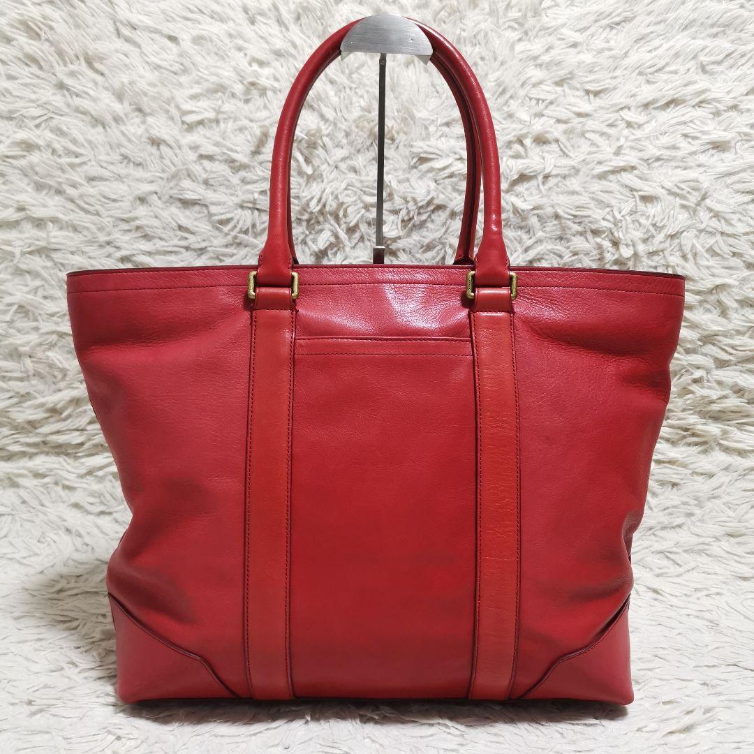 COACH トートバック ロゴ刻印 ゴールド金具 レザー