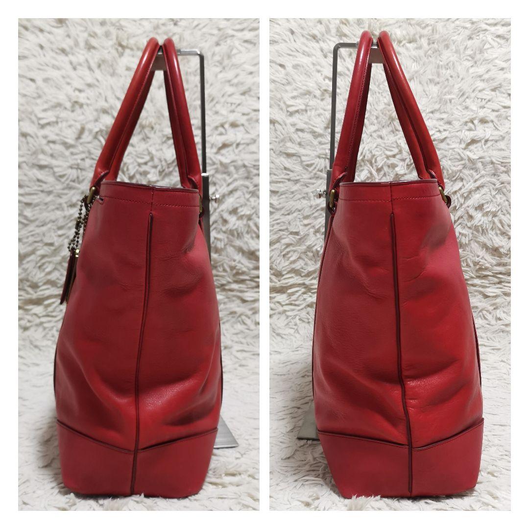 COACH トートバック ロゴ刻印 ゴールド金具 レザー