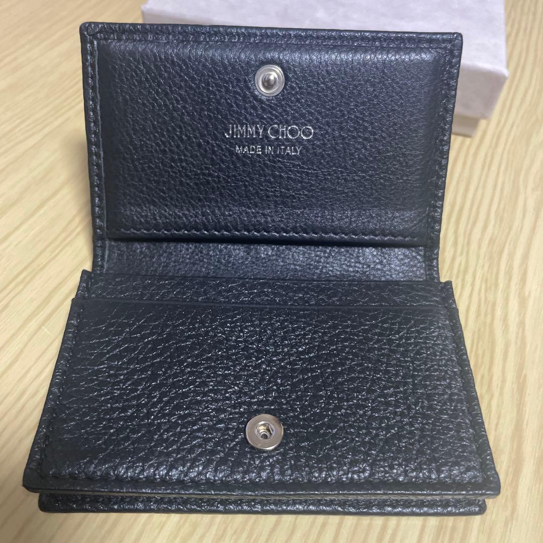 JIMMY CHOO ブラックレザー名刺入れ