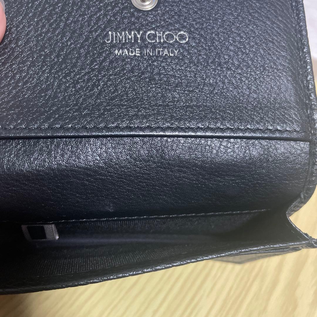 JIMMY CHOO ブラックレザー名刺入れ