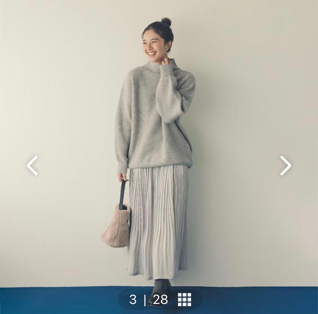 【新品】北欧暮らしの道具店「冬コーデに迷わない」あったかウールのミドル丈ニット