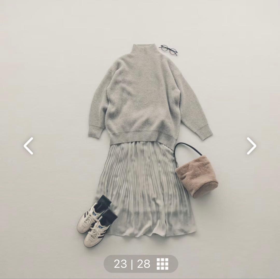 【新品】北欧暮らしの道具店「冬コーデに迷わない」あったかウールのミドル丈ニット