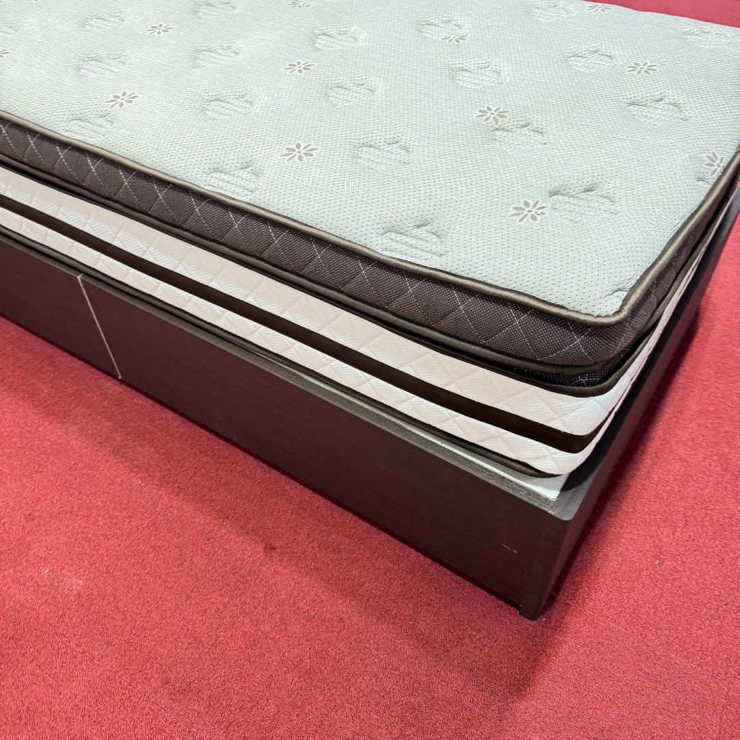 地域限定送料無料　『美品』シングルサイズベッド/マットレス　引き出し/電源有り