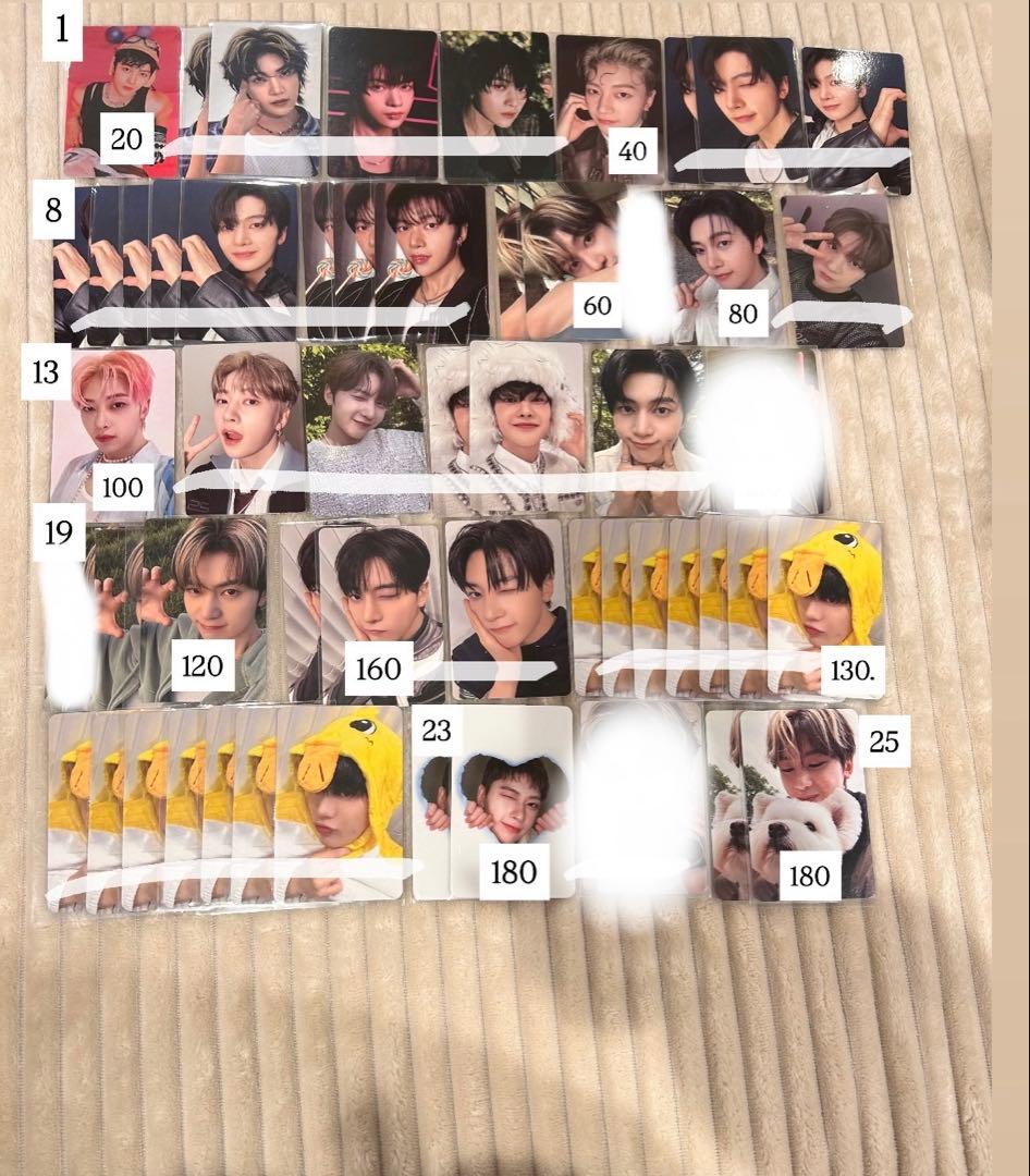 ゼベワン　ジウン　メテュ　テレ　ギュビン　ユジン　トレカ まとめ売り　バラ売り