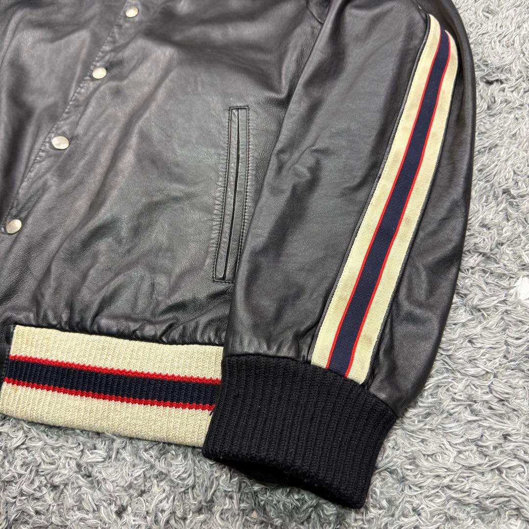 グッチ スタジャン レザージャケット ハリウッド ブルゾン メンズ 54 黒