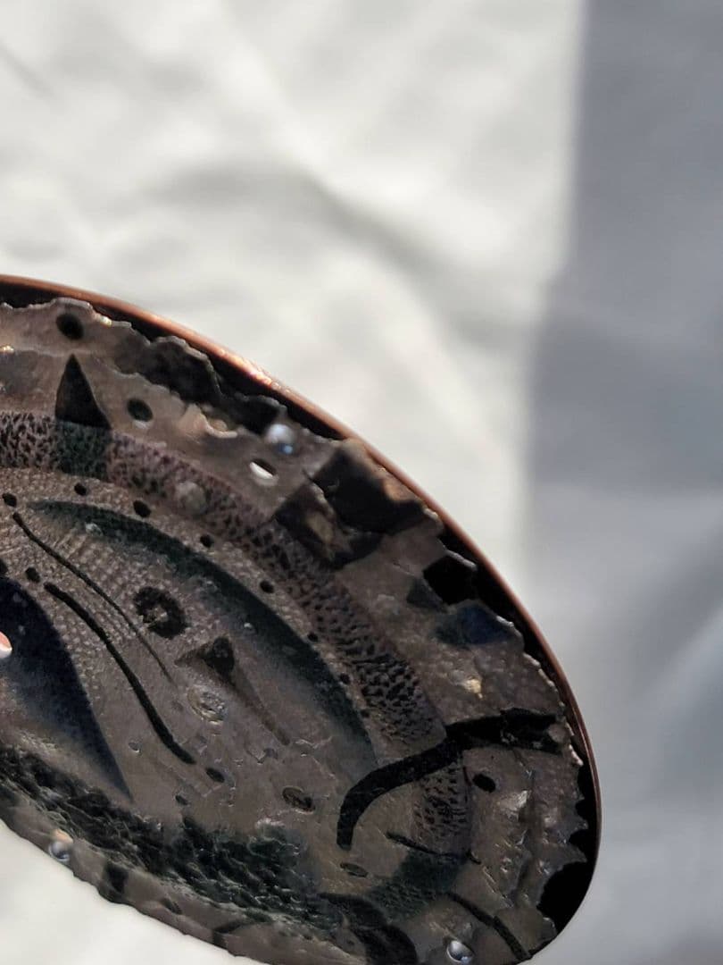 上枝久　希少　作家作品　純銀粘土　シルバー　ブローチ