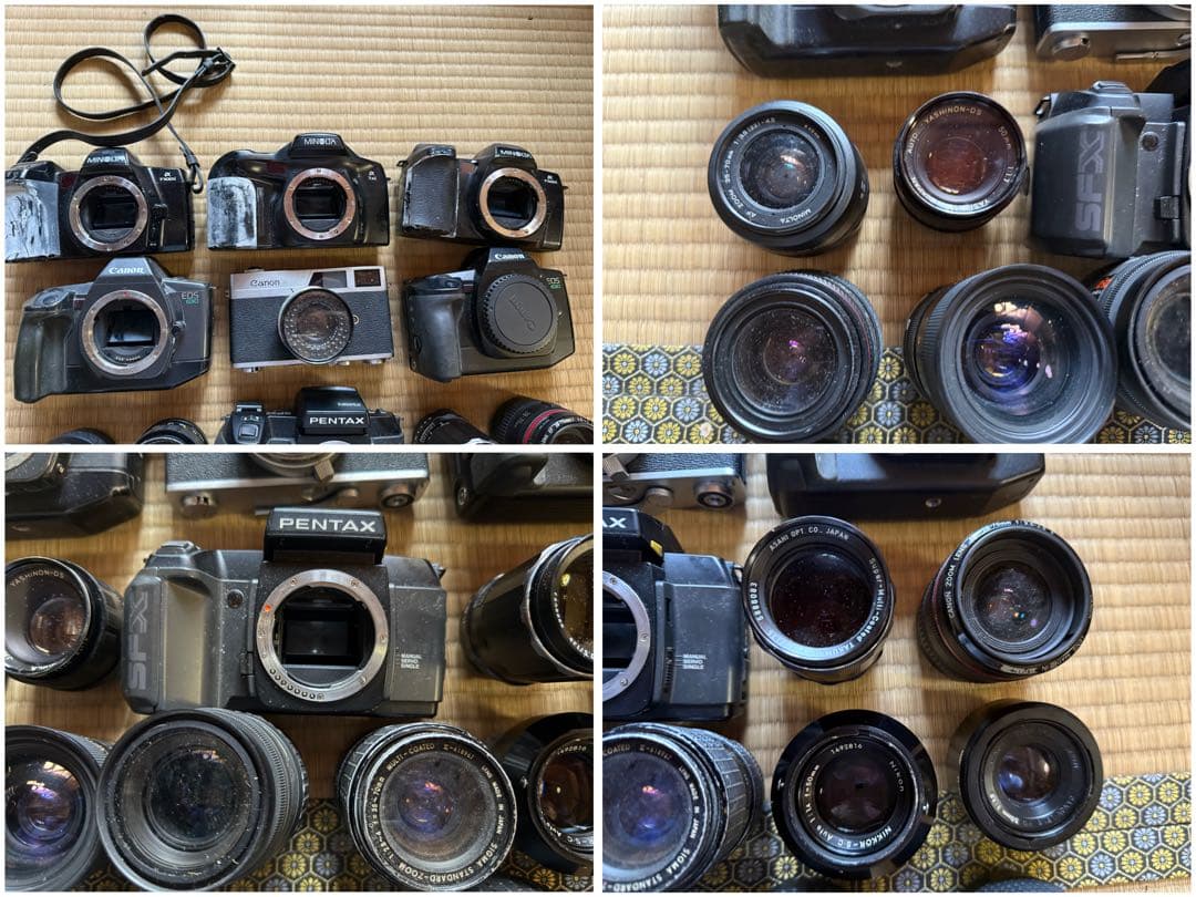 【O-1698】カメラ フィルムカメラ レンズ まとめ Canon ミノルタ