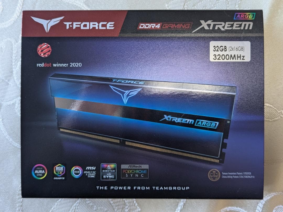 ふ*ゆ様 Team ARGB DDR4 3200MHz 16GBx2(32GBk