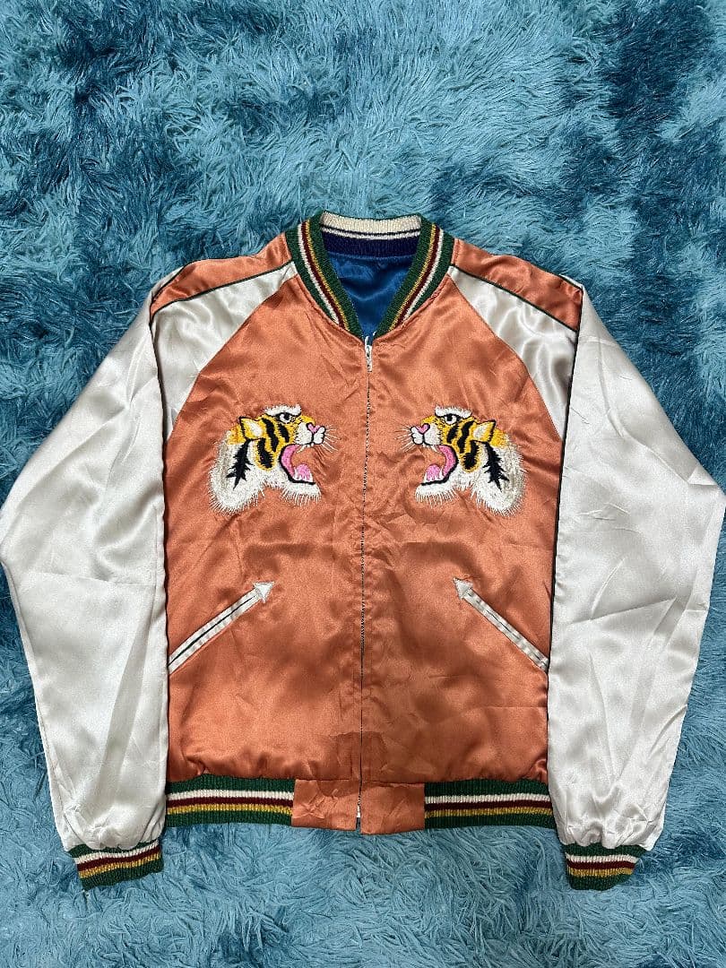 激レア テーラー東洋 90s ヴィンテージ スカジャン リバーシブル 虎 ハワイ