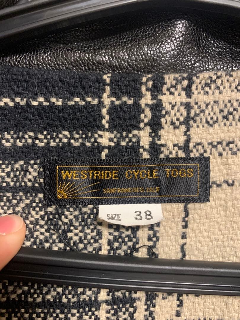 WESTRIDE ブラックレザー ジャケット 38