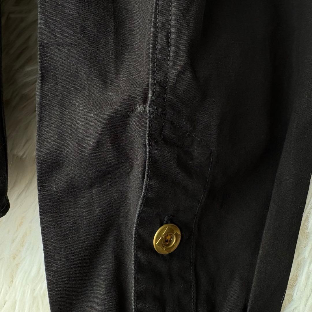 ORGUEIL日本製アメカジ黒ワークシャツ42XL相当ビッグサイズコットン人気大