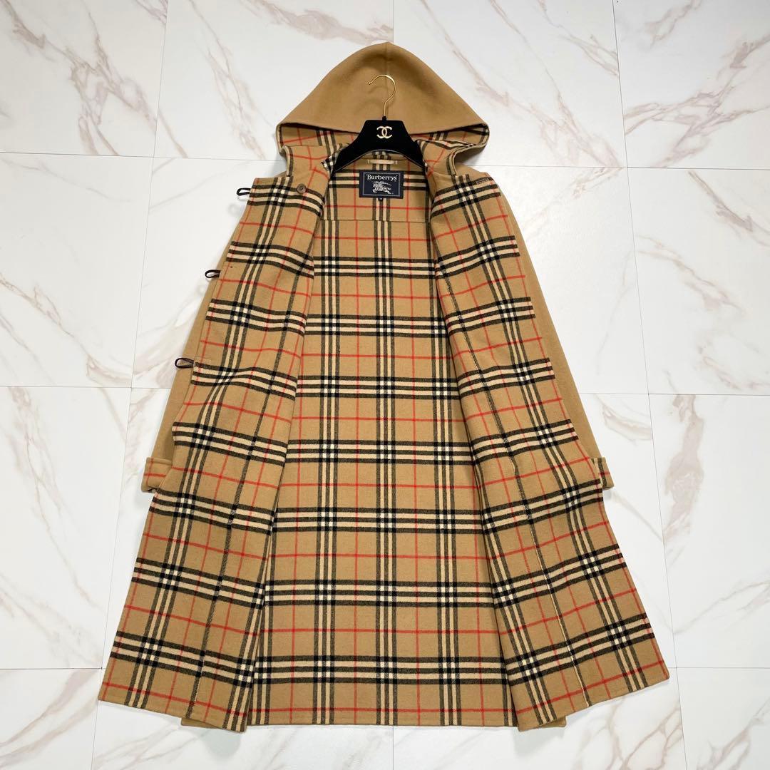 希少✨バーバリーズ ロングダッフルコート カシミヤ ダブルフェイス ノバチェック
