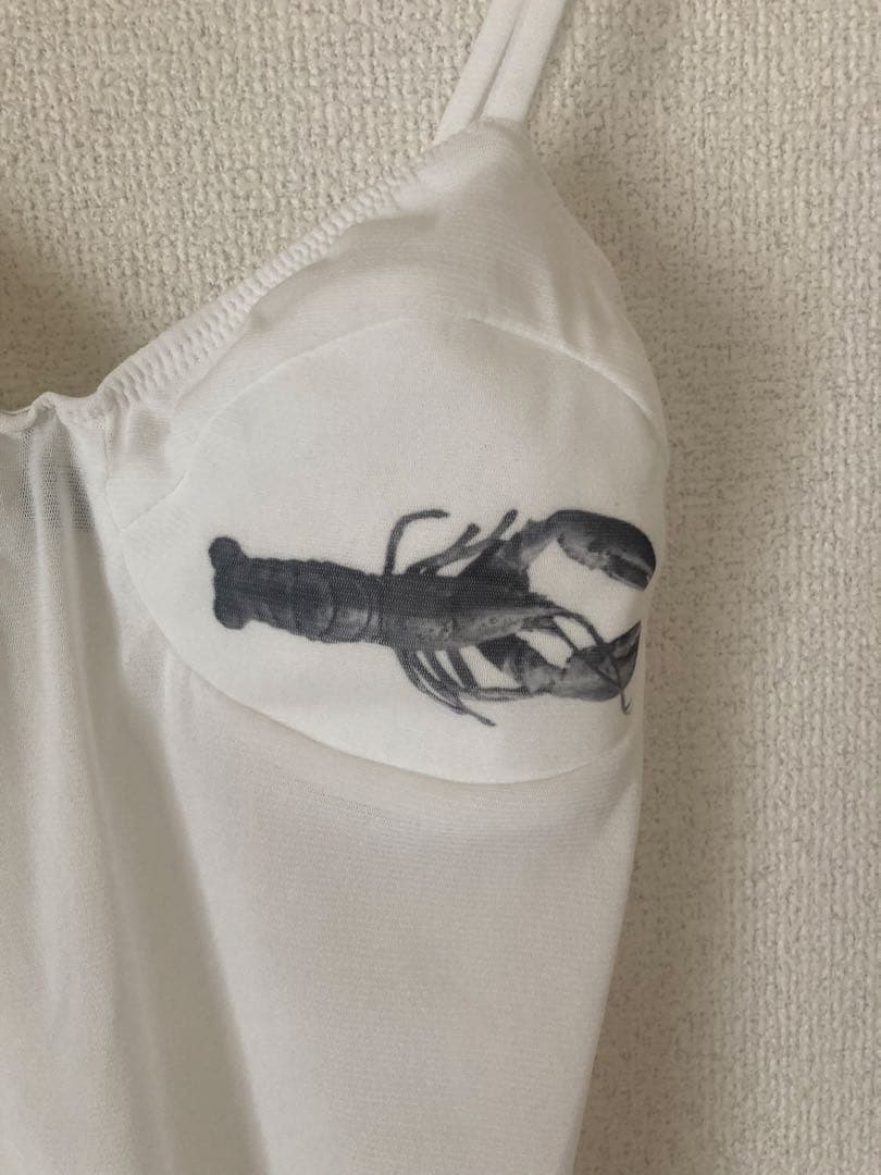 DICH HENDERSON ロブスター プリント ホワイト キャミソール