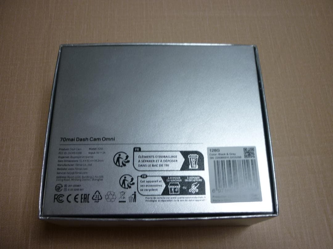 アクセサリー 70mai Dash Cam Omni 128GB