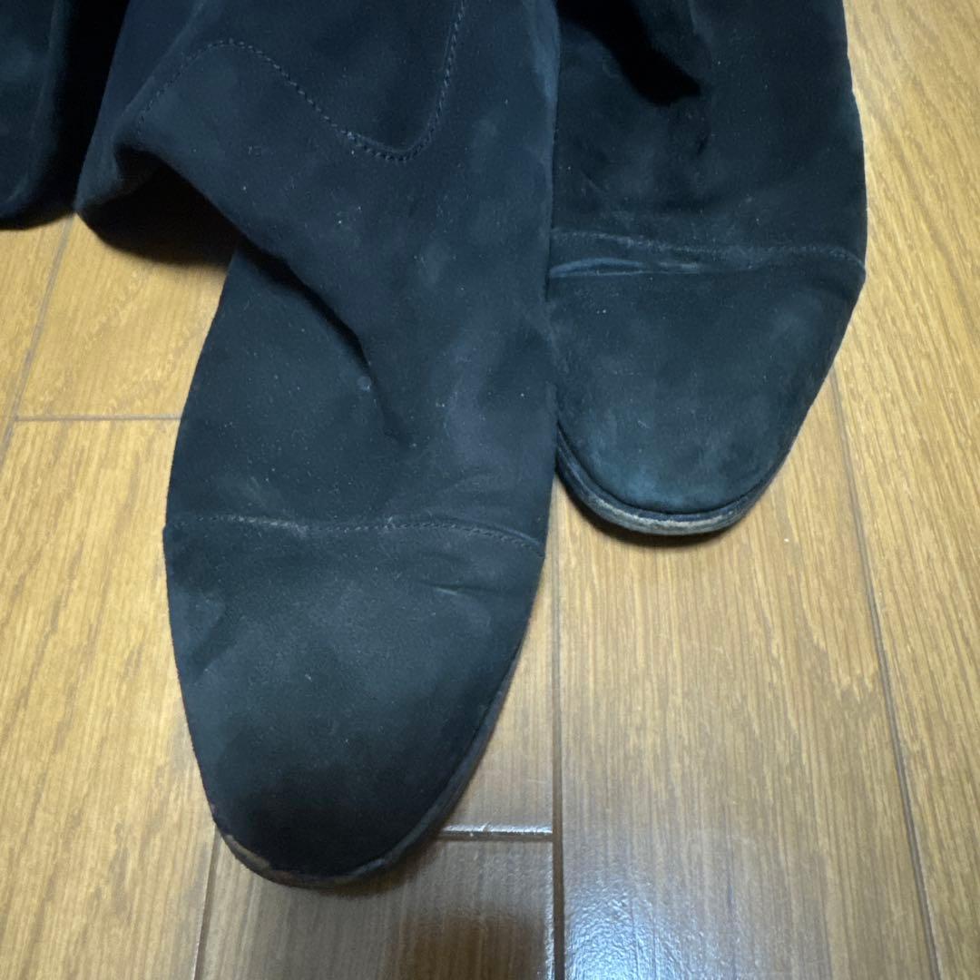 最終価格 CHANEL ブラック スエード ロングブーツ