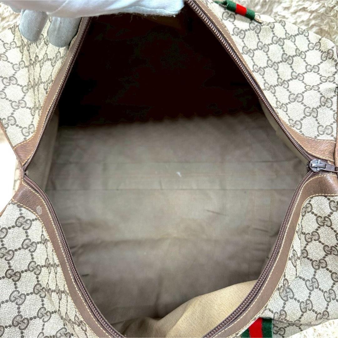 【美品】グッチ ボストンバッグ ベージュ スプリーム GG柄 シェリーライン