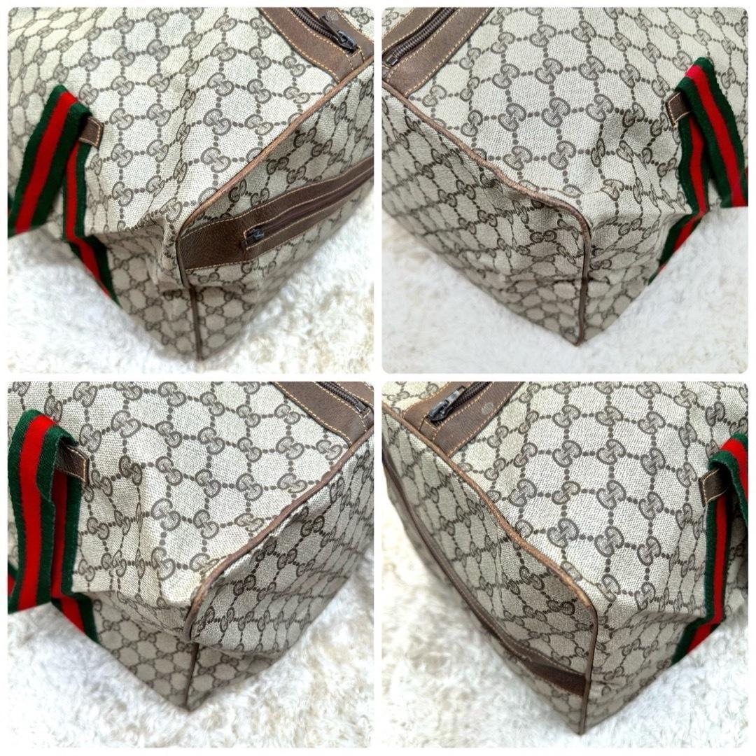 【美品】グッチ ボストンバッグ ベージュ スプリーム GG柄 シェリーライン