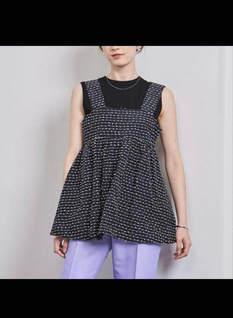 【新品未使用】ユナイテッドアローズ モールボーダー キャミソール ブラウス