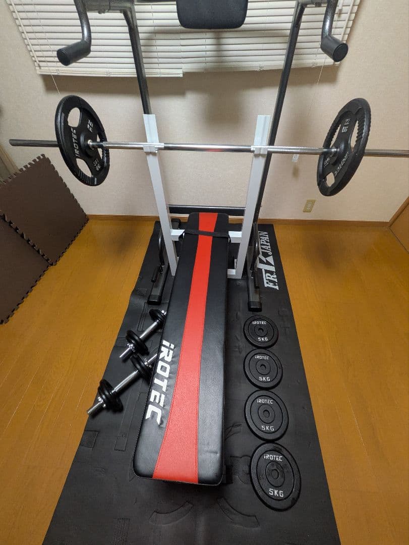 iROTEC ベンチプレススタンド ダンベル　懸垂マシンセット