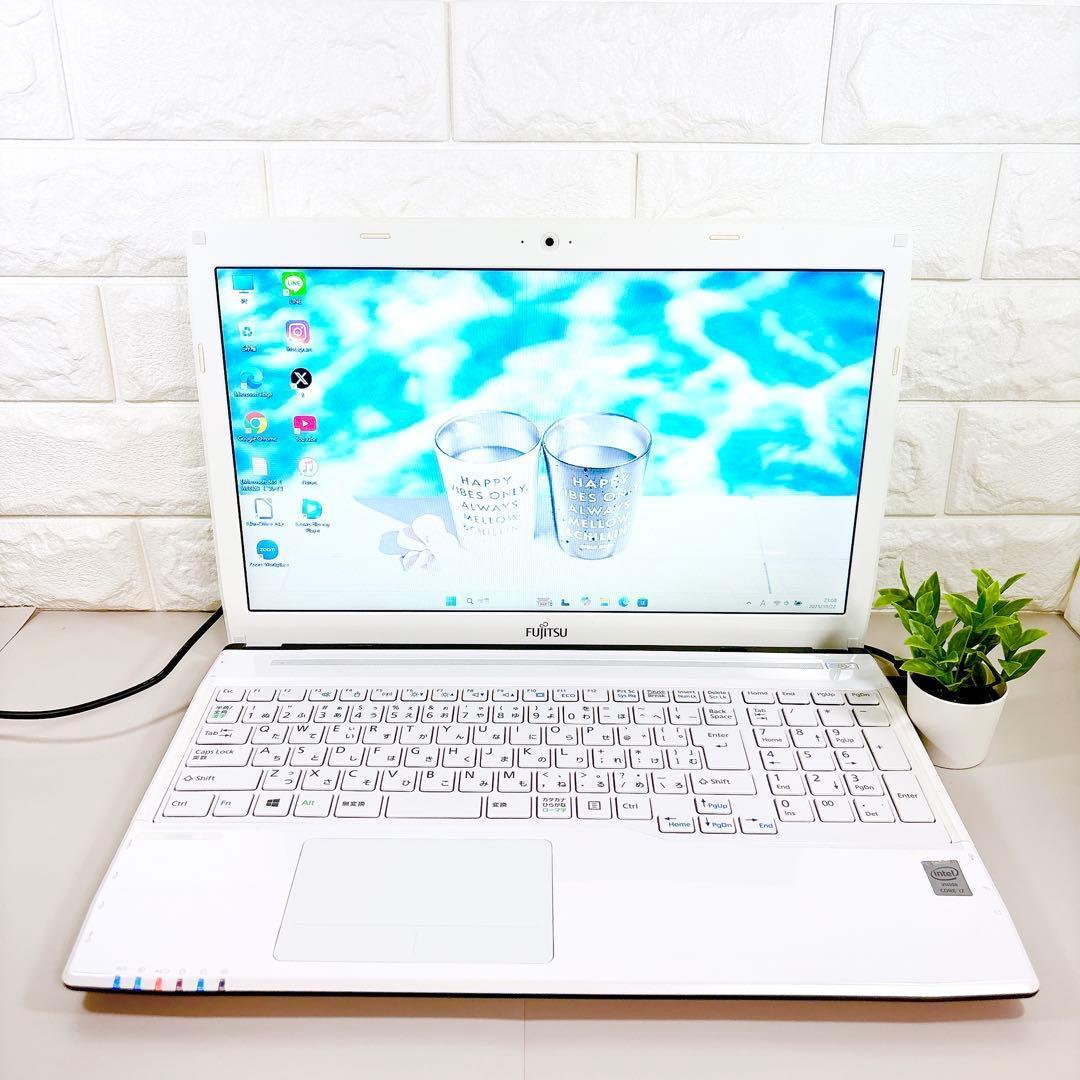 ブルーレイ搭載✨i7 快適SSD メモリ8GB カメラ ノートパソコン 富士通