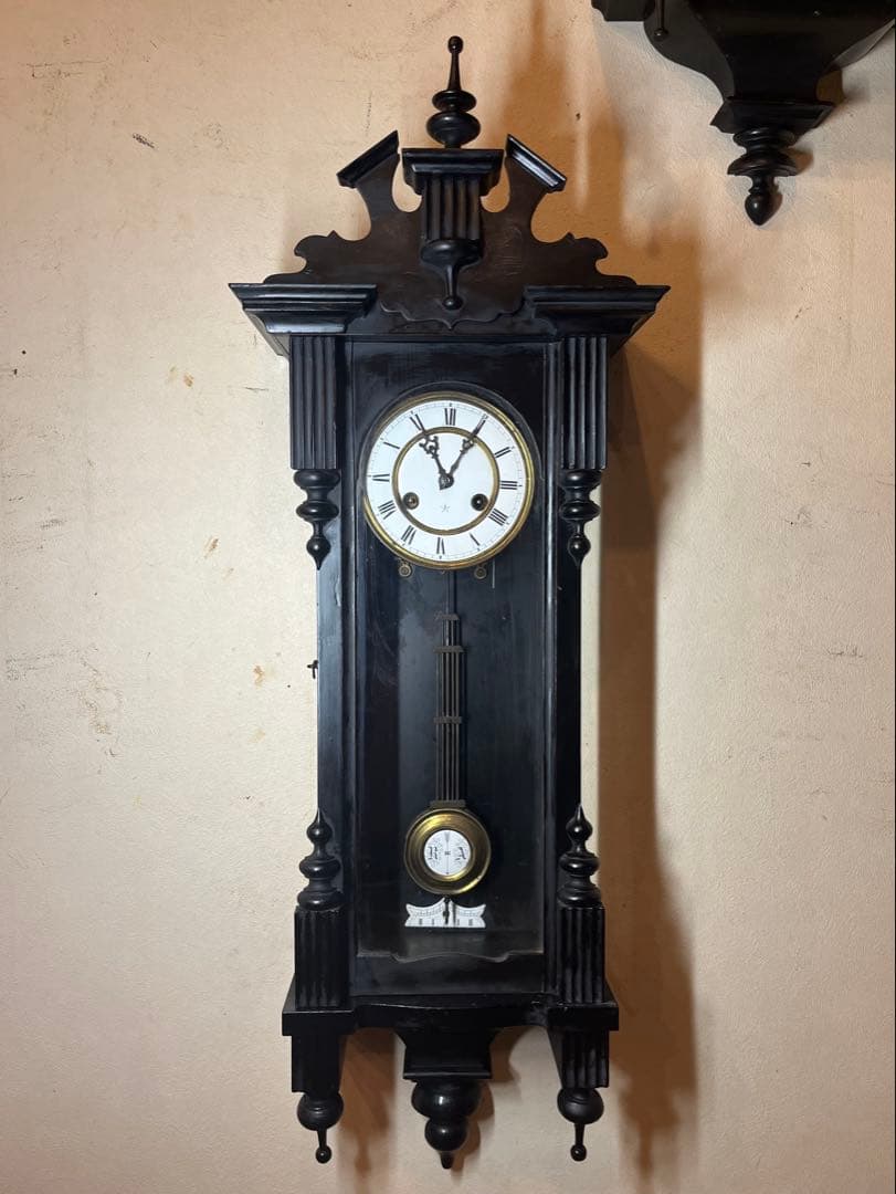 ユンハンス　柱時計　古時計　振り子　レトロ　ゼンマイ　ボンボン　精工舎