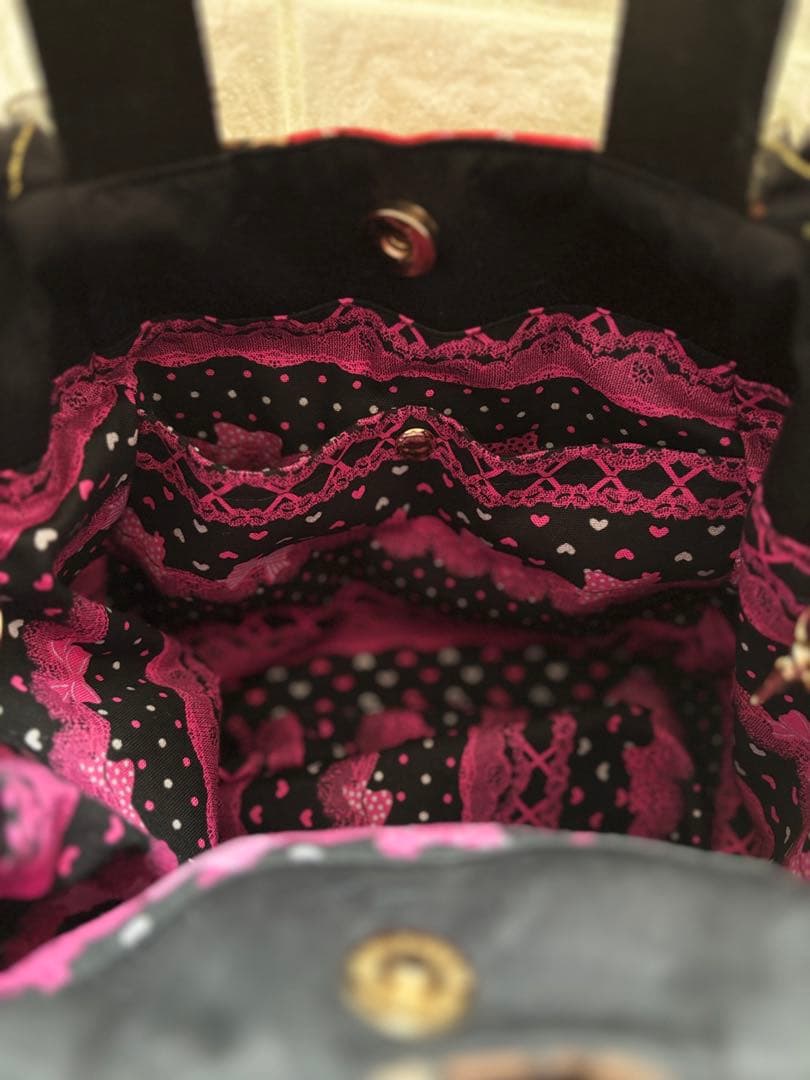 牡*❁様 コヤンイサムチョン　ハンドメイド　ファーバッグ　ヒョウ柄黒　ルミちゃん