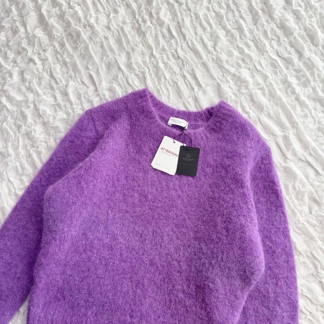 【新品未使用タグ付】 ユナイテッドアローズ アルパカ/モヘア クルーネックニット