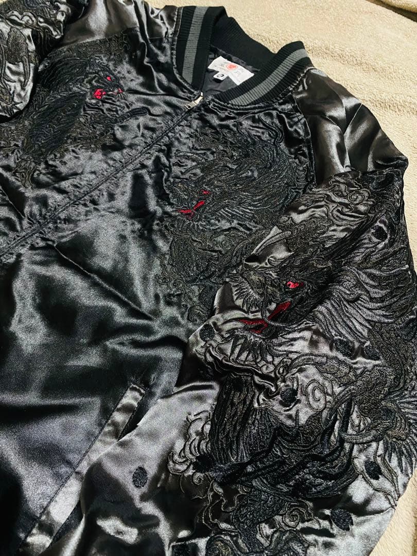 Japanese 龍虎日本限定 スカジャン unisex サテン vintage