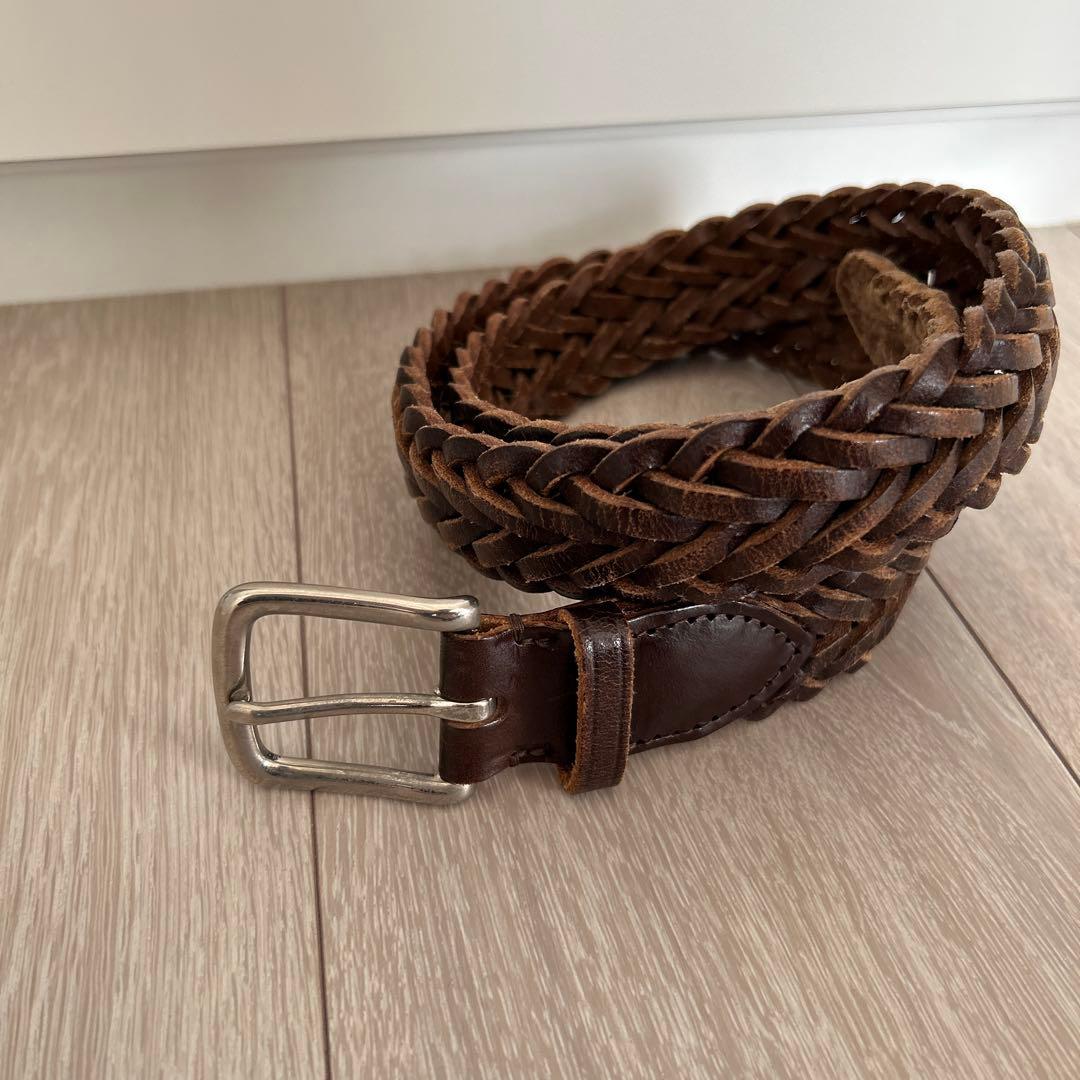 ホワイトハウスコックス メッシュベルトブラウン36-90